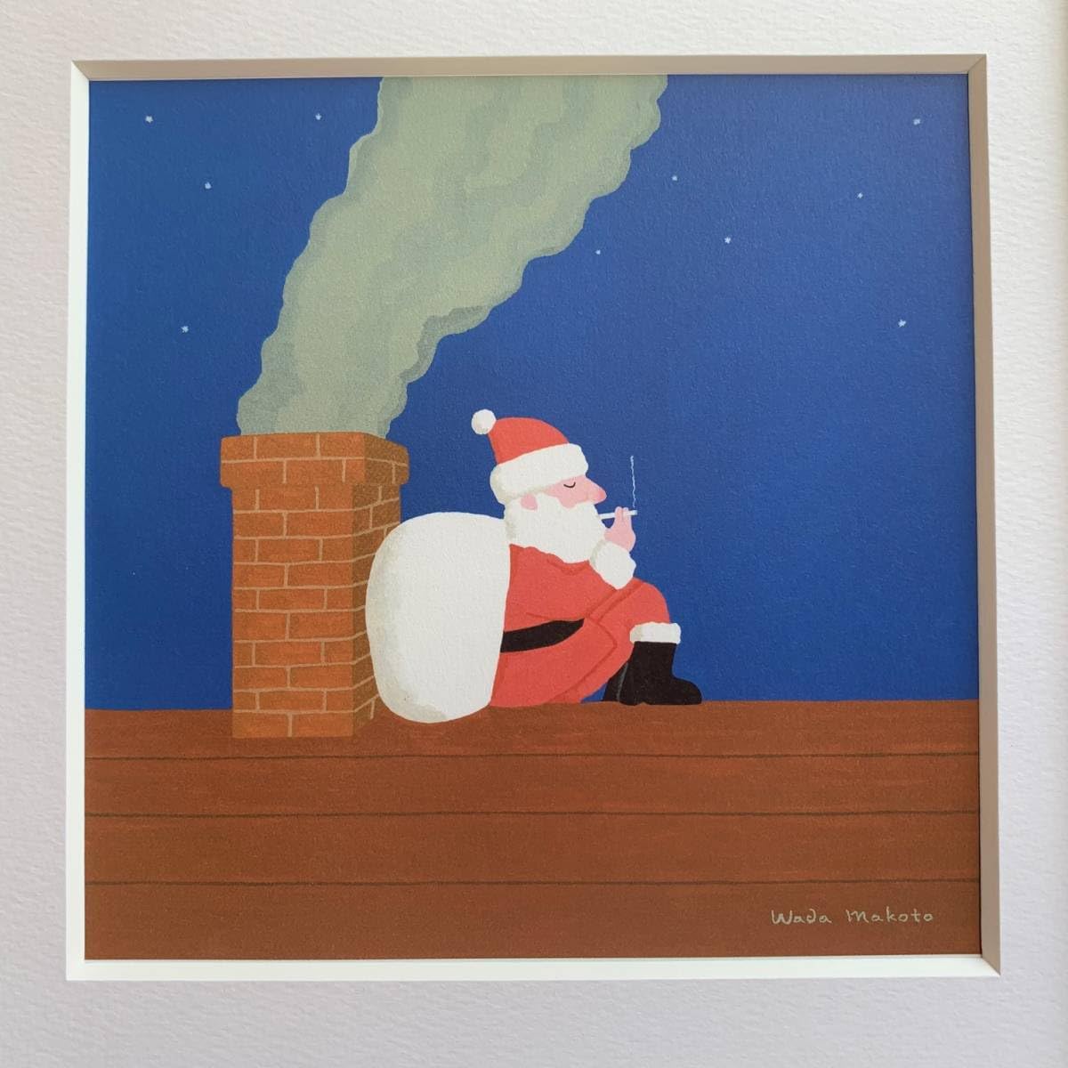 Amazon.co.jp: □和田誠 『諸人こぞりてピースで祝う』A4サイズ 額入り